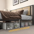 thumbnail image 4 of Dextrus Boho King Size Bed Frame with Hand-Woven Rattan Design, No Box Spring Required, 4 of 5