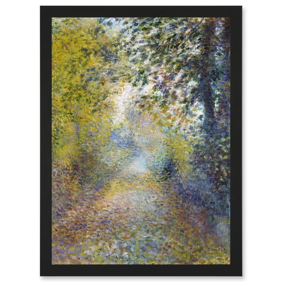 Renoir In The Woods Painting Landscape Artwork Framed Wall Art Print A4