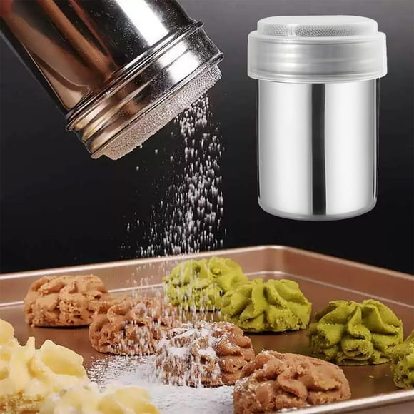 Dvkptbk Seasoning Pot 304 Stainless Steel Powder Cylinder Matcha Cocoa Powder Coffee Powder Pot Outdoor Barbecue Pepper Pot Seasoning Pot Camping & Hiking