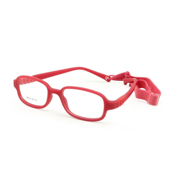 Boys Girls Optical Glasses Frame with Strap Flexible One-piece No Screw for Kids Size 45 For Age 3-5Yrs