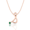 Rose Gold, variant on Cursive Initial Letter S Emerald Gold Plated Charm Pendent Birthday Gift For Friends || Ali Baba Jewellery