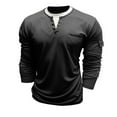 thumbnail image 5 of GuangCheng Mens Slim Fit Henley Shirts,Long Sleeve,Casual Basic Tees,with Chest Pocket,Soft Comfortable Daily Wear Tops,Black,Size XL, 5 of 8