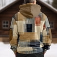 thumbnail image 4 of Mens Retro Solid Color Long Sleeve Stand Collar Three Mens Coat Strap Waist Length, 4 of 6