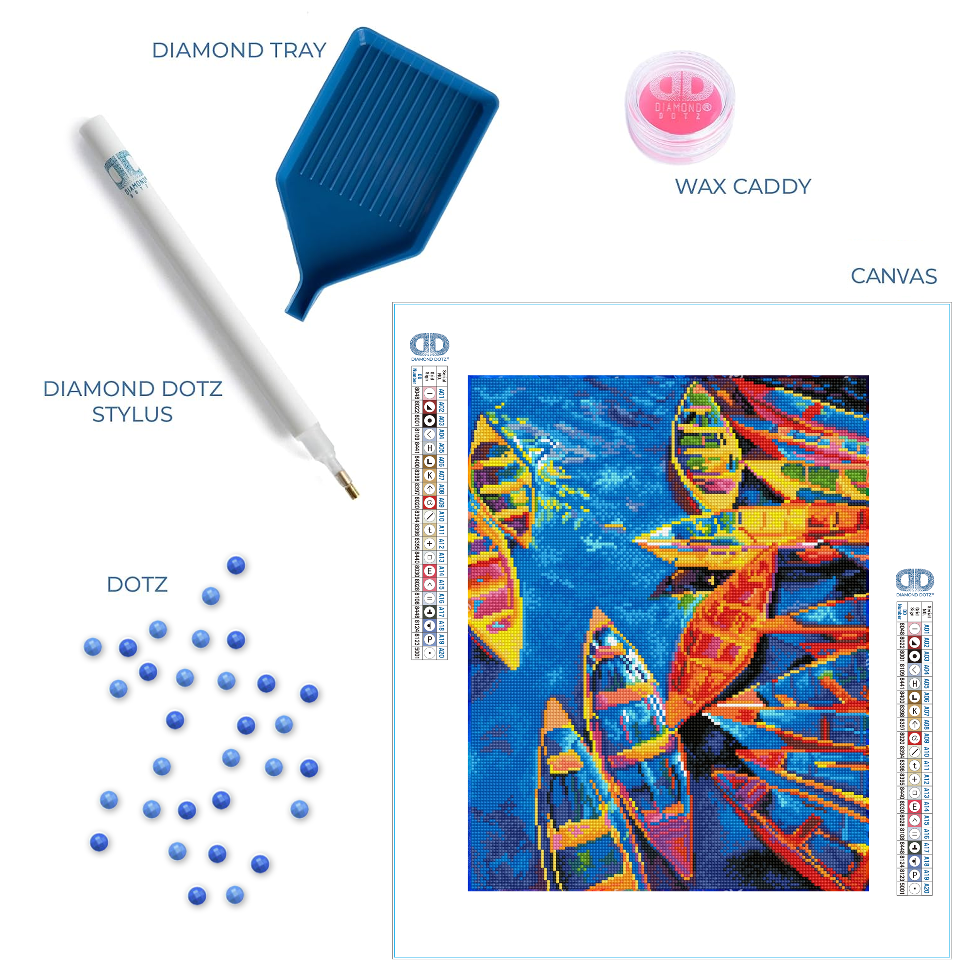 Diamond Dotz Blue Bay Boat Diamond Painting Kits for Adults - Diamond Art Kits a Relaxing Creative Craft Kit with Dotz Gems 17.7"x13.8"