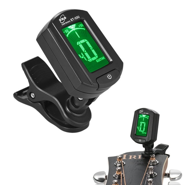 eno ET-33U Portable Clip-On Tuner LCD Display for Guitar Chromatic