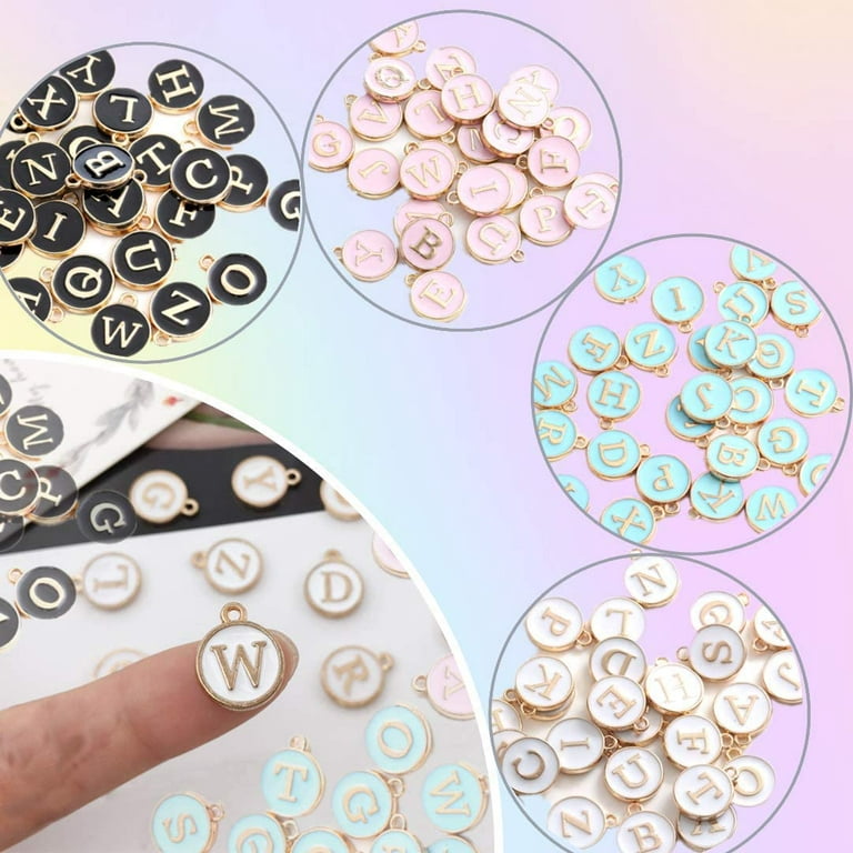 Sexy Sparkles 104pcs/4sets Alphabet Letter Charms A-Z Charms for Jewelry  Pendant Making and DIY