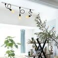 thumbnail image 7 of FSLiving 3-Pack L-Type Track Lighting Decorative,Black Iron DIY Ceiling Spot Lighting, Flexibly Rotatable Light Goose Neck Head, Adjustable Island Lighting Factory Lightolier Compatible, 7 of 7