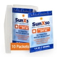 thumbnail image 1 of Paquetes individuales de protector solar CoreTex Sun X 50 SPF Tamaño de viaje (10 unidades con estuche de transporte) - Libre de parabenos Octinoxato de oxibenzona - Protector solar de amplio espectro, 1 of 5
