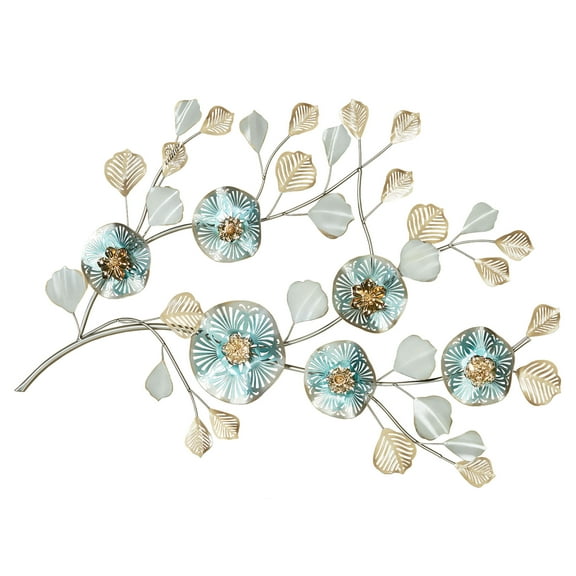 Regence Floral Wall Art Blue