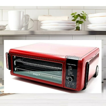 Restored Ninja SP101 Foodi 8in1 Digital Air Fry, Large Toaster Oven Keep Warm BURGUNDY (Refurbished)