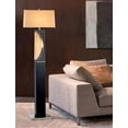 thumbnail image 5 of NOVA of California Half Moon Floor Lamp with Nightlight - Dark Brown, Etruscan Gold Linen Shade, 5 of 8