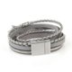 thumbnail image 2 of Brazalete de de cuero de con borla Boho para mujer gris Sunnimix Pulsera de múltiples capas de mujer, 2 of 5