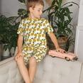 thumbnail image 4 of Fotbe Yellow Pears Pijama Estampada de 2 Piezas para Niños – Ropa de Dormir de Manga Corta Cómoda para Niños y Niñas, Camiseta y Shorts de Algodón-XX-Large, 4 of 6