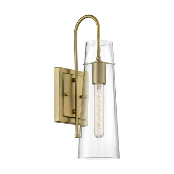Nuvo Lighting Alondra - 1 Light Sconce with Clear Glass - Vintage Brass Finish