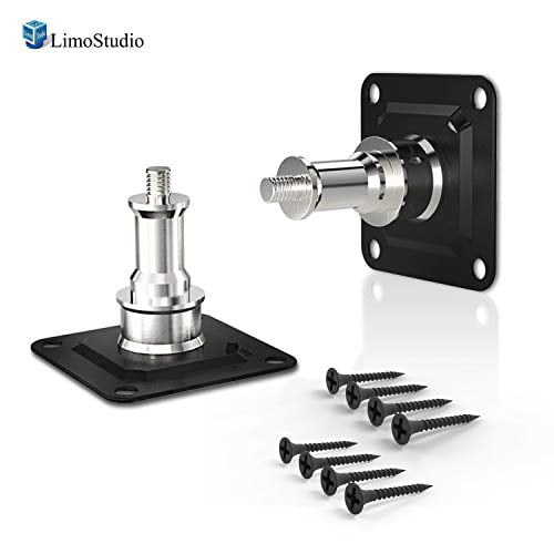 LimoStudio Wall and Ceiling Mount with 5/8” Stud and 1/4 Thread with Screws for Photo Studio and Video Shooting 2-Pack AGG2740 