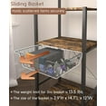 thumbnail image 5 of 4 Tier Coffee Bar Station, Corner Bakers Rack with 5 Hooks & Wire Basket, Coffee Maker Stand for Small Space, Kitchen Storage Shelf for Entryway, Living Room, Café, Black, 16.5"x13"x47.8", 5 of 14