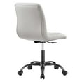 thumbnail image 4 of Modway Ripple Armless Vegan Leather Office Chair in Black Light Gray, 4 of 9
