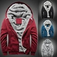 thumbnail image 4 of guisaled Men Zipper Hoodie Thick Fleece Lined Jacket Warm Winter Coat 2025 Casual Heavyweight Sherpa Hooded Sweatshirt, 4 of 5