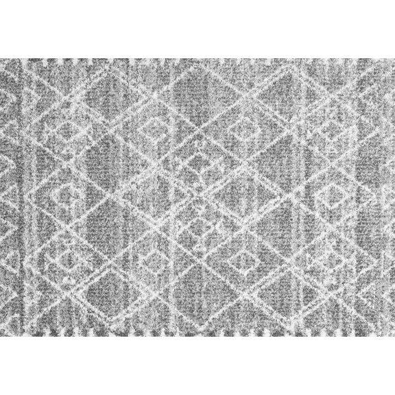 Ahgly Company Indoor Rectangle Abstract Gray Contemporary Area Rugs, 5' x 7'