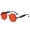 Black red, variant on Steampunk Sunglasses for Men, Metal and Plastic Frame with Double Spring Leg Design, Personality Style, AC Lenses