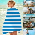 thumbnail image 2 of Vggrvlo Clearance Cabana Stripe Beach Towel Thin Lightweight Microfiber Soft & Quick Dry Absorbent Compact Towels for Travel, Yoga, Camping, 2 of 6