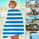 thumbnail image 4 of Toalla de Playa Extragrande a Rayas para Adultos, Unisex, Ideal para Nadar y Viajar | Xl 160X80Cm Toalla Multicolor de Poliéster para Camping, Tomar El Sol y Vacaciones | Incluye Toalla de Playa de F, 4 of 6