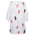 thumbnail image 4 of Keeccty Women Pineapple Funny Print Beach Blouse Cold Shoulder Sleeve Summer Single Breasted Button Shirts, 4 of 7