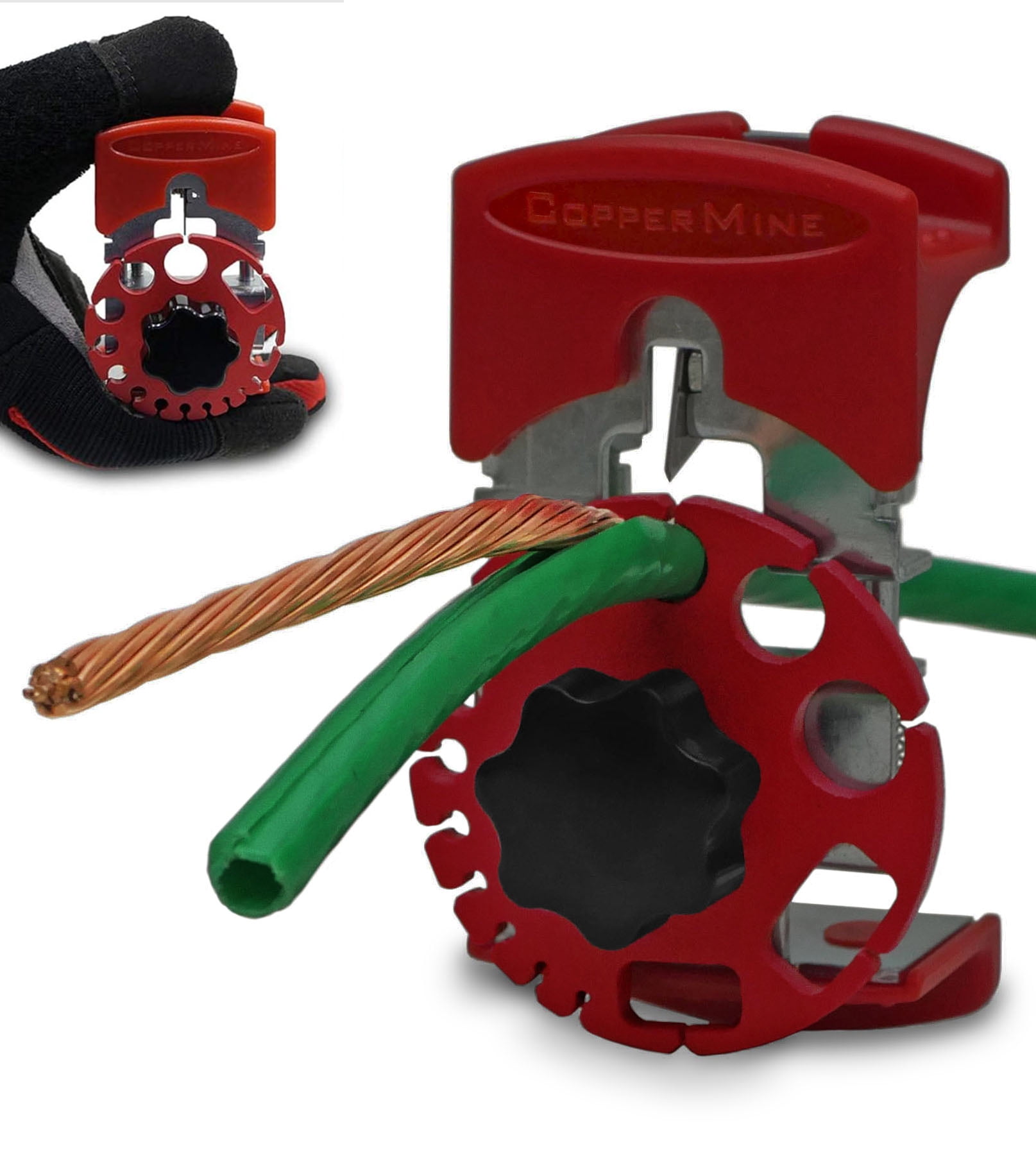 CopperMine Manual Copper Wire Stripping Machine – Handheld Scrap Wire Stripper Tool, Portable Cable Stripper, 10 Blades Included, for Scrap Copper Recycling