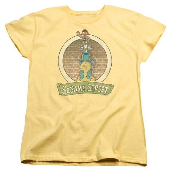 Sesame Street - Stacked Group - Women's Short Sleeve Shirt - Large