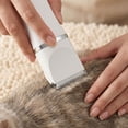 thumbnail image 4 of Pet Grooming Clippers, Rechargeable Dog Cat Hair Trimmer With 4 Replacement Blades, 1 Set Pet Hair Cutting Kit For Dogs Cats (White), 4 of 5