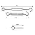 thumbnail image 3 of 30M Stainless Steel Rope Hanging Kit/Wire Rope 2mm PVC Coated Stainless Steel Rope, Garden Rope Steel Rope with M5 Tensioner Cable Hook and Eye, 3 of 4