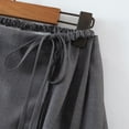 thumbnail image 4 of New Spring and Summer Women's Feminine Sexy Tie Zipper Skirt-grey belt-M, 4 of 6