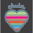 thumbnail image 4 of Chula Mexican Woven Heart Sarape Adult Charcoal Crew Neck Short Sleeve Tee-Large, 4 of 4