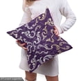 thumbnail image 4 of Ambesonne Baroque Fabric by the Yard Upholstery, Lavish Curls on Purple Tone, 5 Yards, Purple Eggplant, 4 of 4