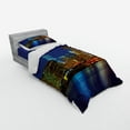 thumbnail image 2 of Ambesonne Urban Bedding Set 3 Pcs, Manhattan Sunset Skyline, Twin, Multicolor, 2 of 2