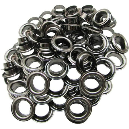 

Trimming Shop Gunmetal 14mm Brass Eyelets Grommets with Washers Rust Proof for Clothing Leather Work Scrapbooking Art and Craft DIY Projects 50pcs