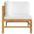 thumbnail image 2 of vidaXL Corner Sofa with Cream Cushions Solid Teak Wood, 2 of 5