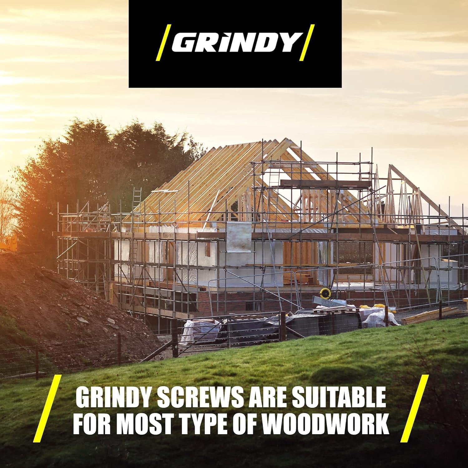 Grindy Deck Screws #10 x 3’’ (200pack/3.3LBS) - Self Drilling Wood Screws I T25 Star Drive I Bit Included
