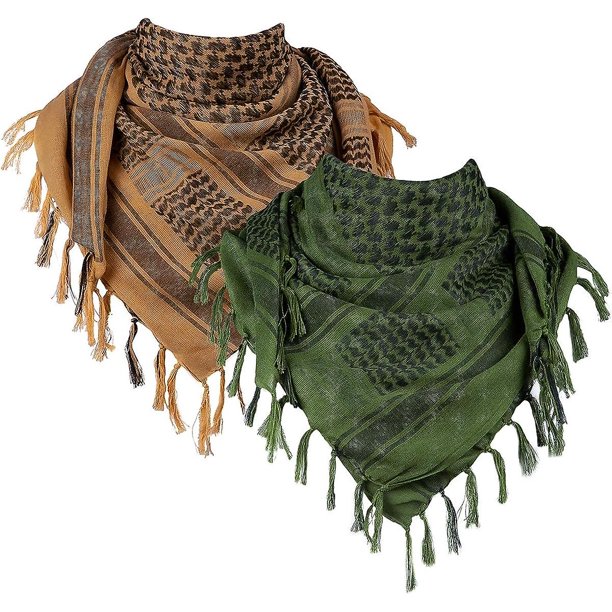 Bufanda militar Shemagh táctica del desierto Keffiyeh bufanda de cuello de cabeza envoltura árabe con borla 43x43 pulgadas