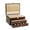 Walnut-3 Layer, variant on Fine Silverware Box with Glass Lid, 2-Layer Wooden Silverware Chest with Drawer, 14.5×10.6 Inches Luxury Style Decor Flatware Storage Case for Home&Restaurant (Walnut)