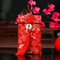 thumbnail image 4 of Enveloppe Rouge Design Broderie Style Chinois Sac Porte-Bonheur Fournitures de Fête, 4 of 9