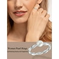 thumbnail image 4 of Vesitim Pearl Rings for Women-Infinity Rings 925 Sterling Silver 6mm Freshwater Cultured White Pearl Rings Wedding Engagement Anniversary Band Jewelry Size 7, 4 of 6