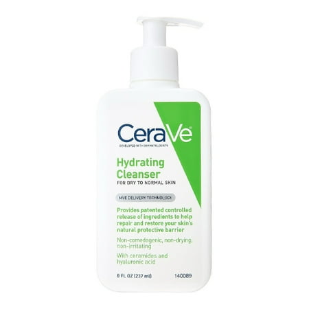 CeraVe Hydrating Cleanser, 8 oz - Walmart.com