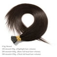 thumbnail image 4 of Benehair 100% Real Remy Human Hair Extensions Pre Bonded I Tip Hair Stict Tip Keratin 200s Micro Ring Brown Full Head, 4 of 11