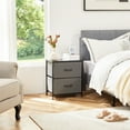 thumbnail image 2 of Nightstand, Bedside Table with 2 Drawers – Modern Minimalist Bedroom End Table, Small Storage Cabinet for Living Room, Compact Night Stand, Gray, 20 Inches, 2 of 6