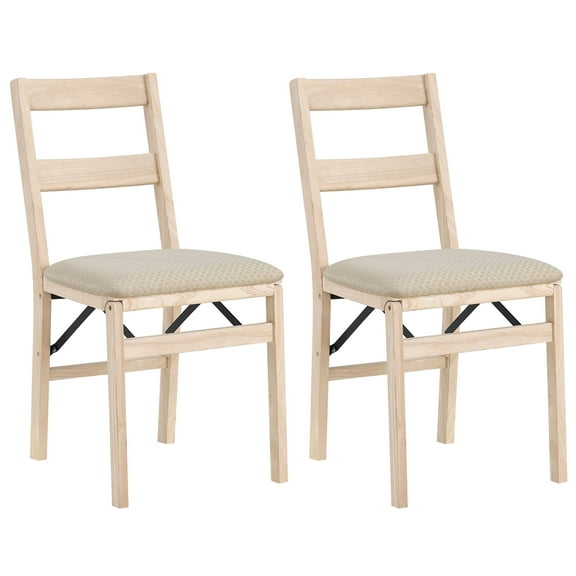 Stakmore Unfinished Classic Slat Back Folding Chair (Set of 2)