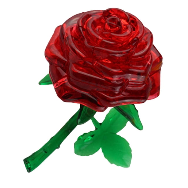 Romántico rompecabezas de bloques de construcción de cristal 3D HUOGUO, decoración romántica para br