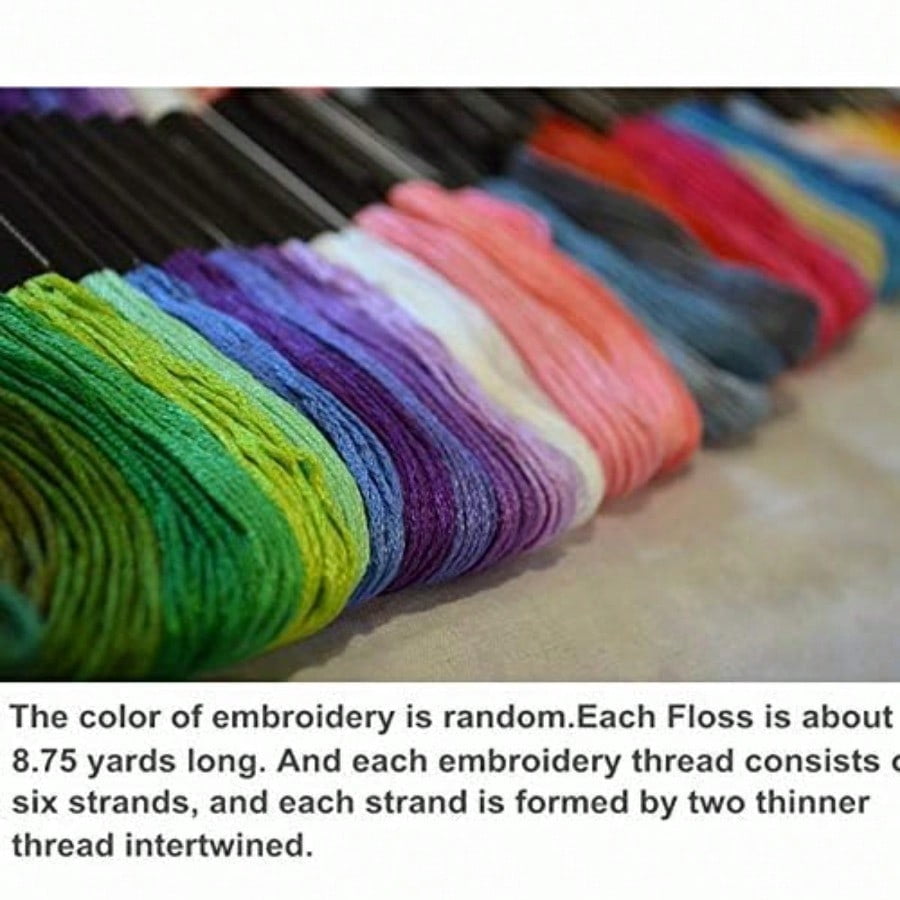 Rainbow Color Embroidery Floss 447 Skeins Per Pack with Cotton for Cross  Threads Bracelet Yarn Craft Floss Embroidery Floss Set