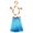 Blue, variant on 5Pcs Hawaiian Fancy Dress Hula Costume Grass Skirt Flower Garland Bra Aloha Set