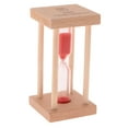 thumbnail image 1 of Yinanstore 5 Minute Wooden Hourglass Brush Kitchen Red, 1 of 8
